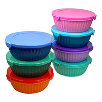 Poke Salad Bowl with Lid & Divider