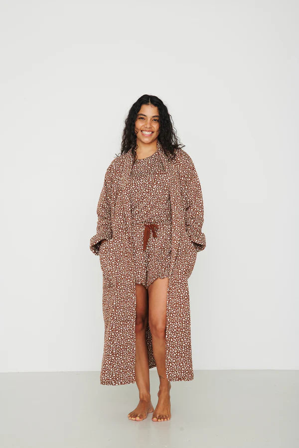 Ladies Bamboo Quilted Robe