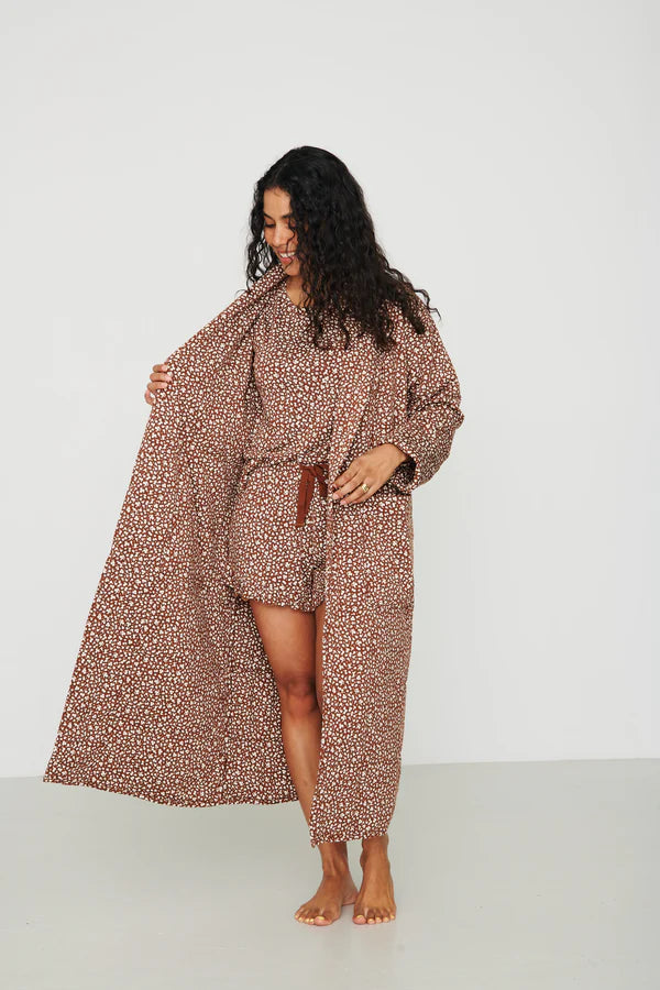 Ladies Bamboo Quilted Robe
