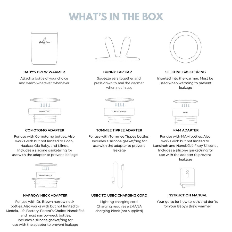 Portable Bottle Warmer Pro with Adapter Sets