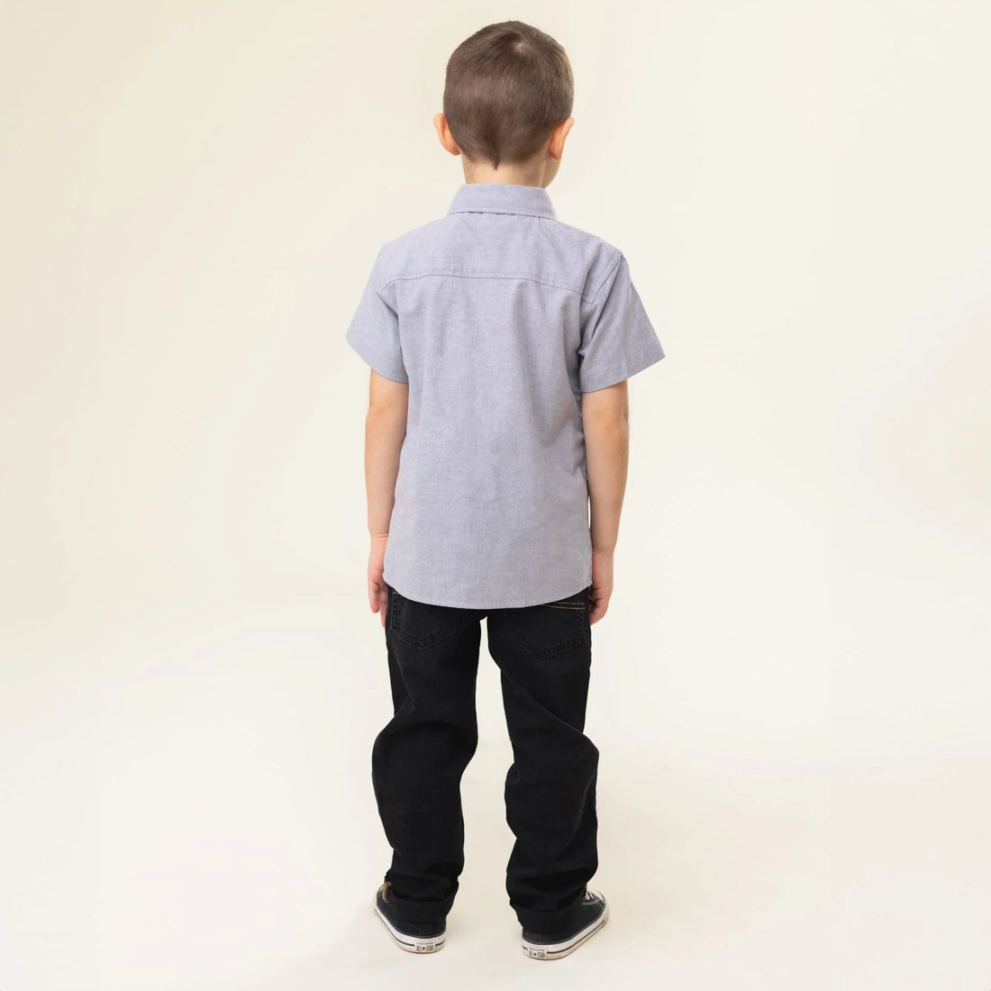 Boys Oxford Short Sleeve Shirt & Tie