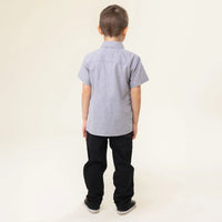 Boys Oxford Short Sleeve Shirt & Tie