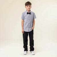 Boys Oxford Short Sleeve Shirt & Tie