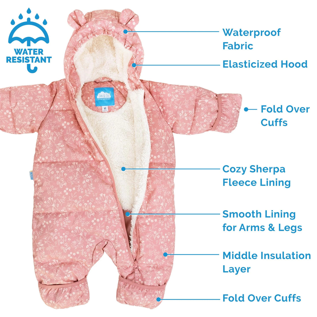 Infant Toasty Dry Puffy Bunting Suit