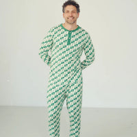 Adult Henley Wide Leg Pajama Set