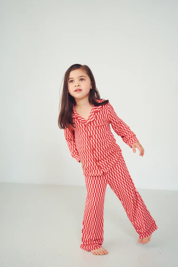 Kids Collared Bamboo Pajama Set