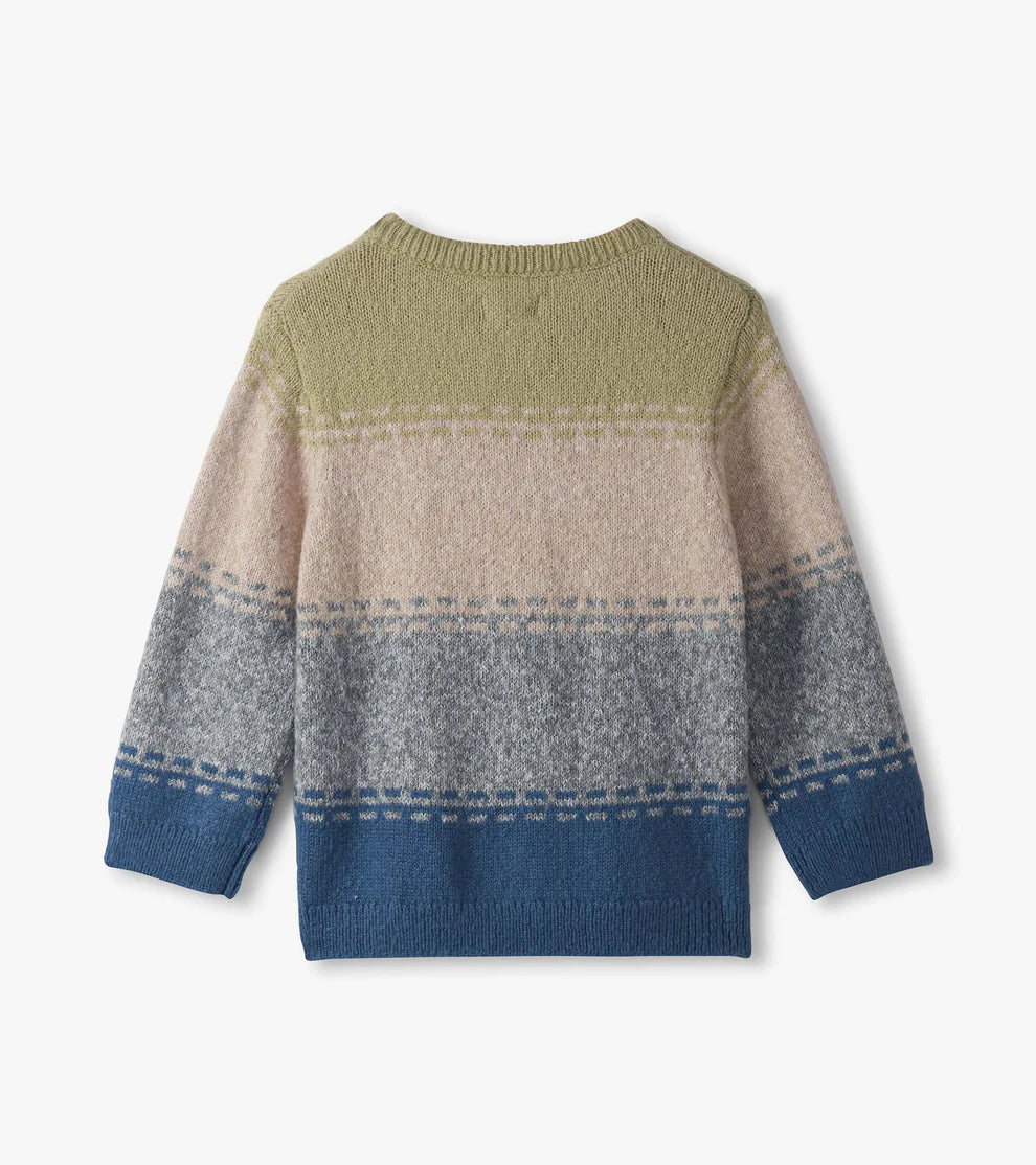 Boys Blue Combo Crew Neck Sweater