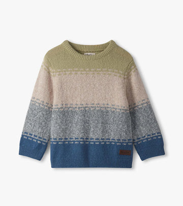 Boys Blue Combo Crew Neck Sweater