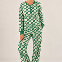 Adult Henley Wide Leg Pajama Set