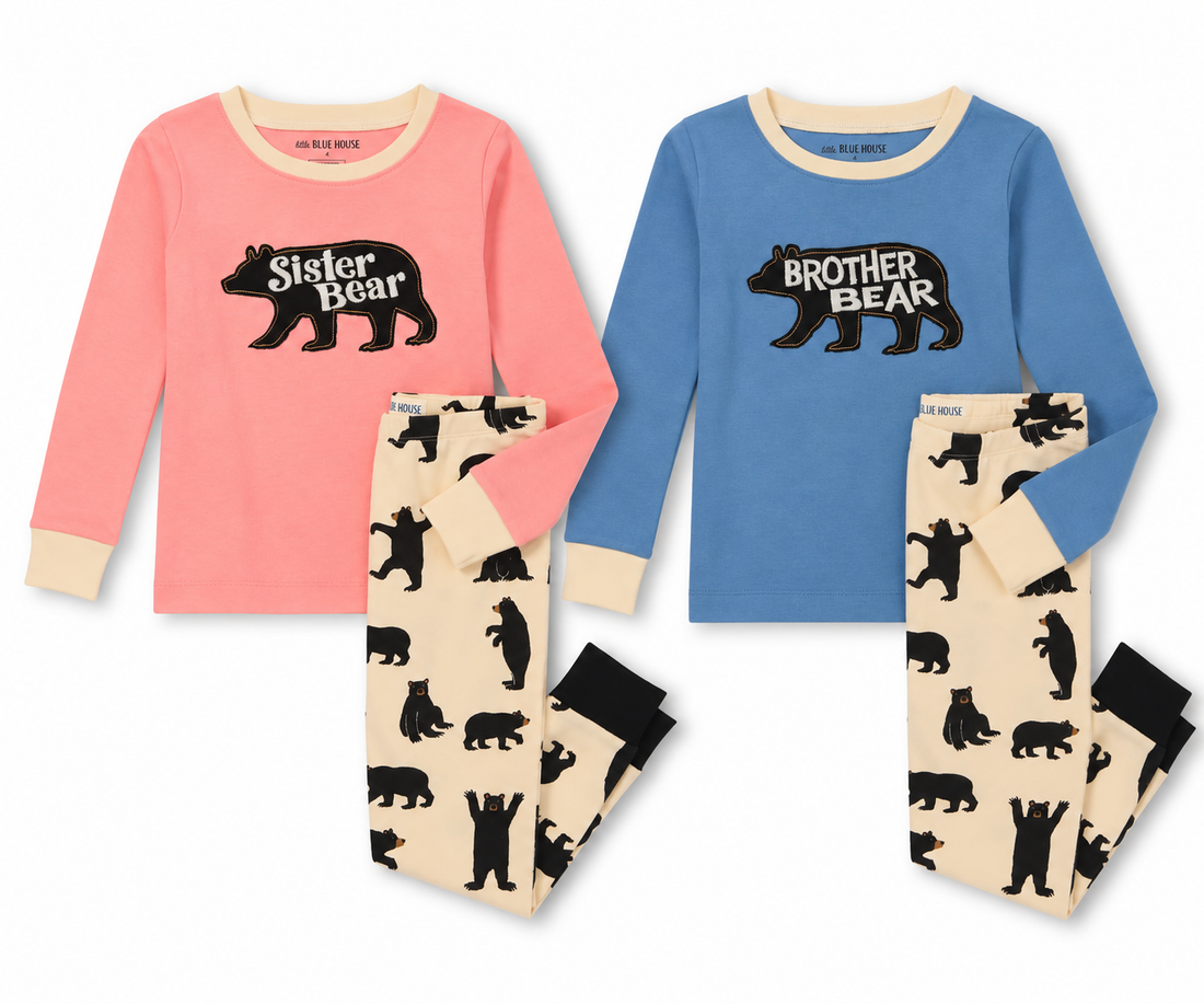 Hatley Brother Bear & Sister Bear Kids Pajama Set