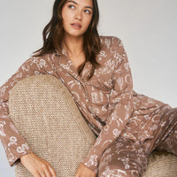 Ladies Collared Pajama Set