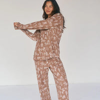 Ladies Collared Pajama Set