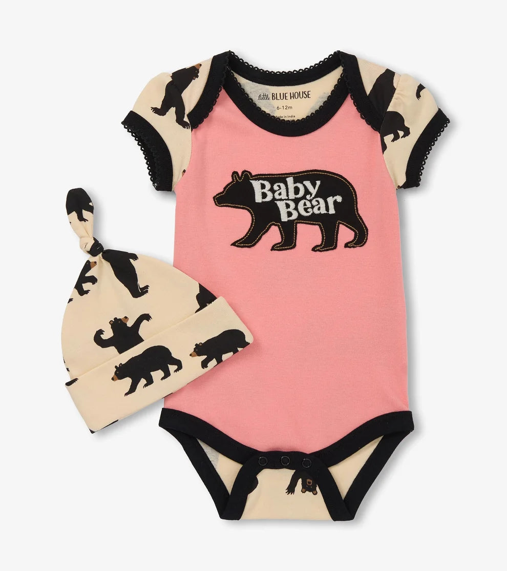 Baby Bear Bodysuit & Hat Set