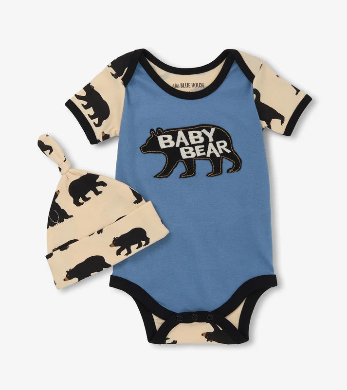 Baby Bear Bodysuit & Hat Set