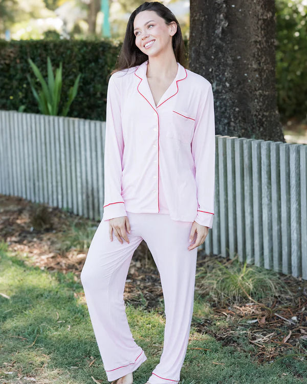 Ladies Collared Pajama Set