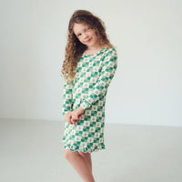 Long Sleeved Ruffled Sleep Dress