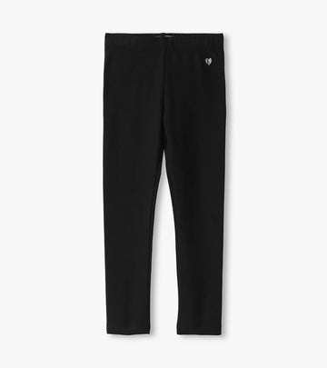 Girls Black Cozy Leggings