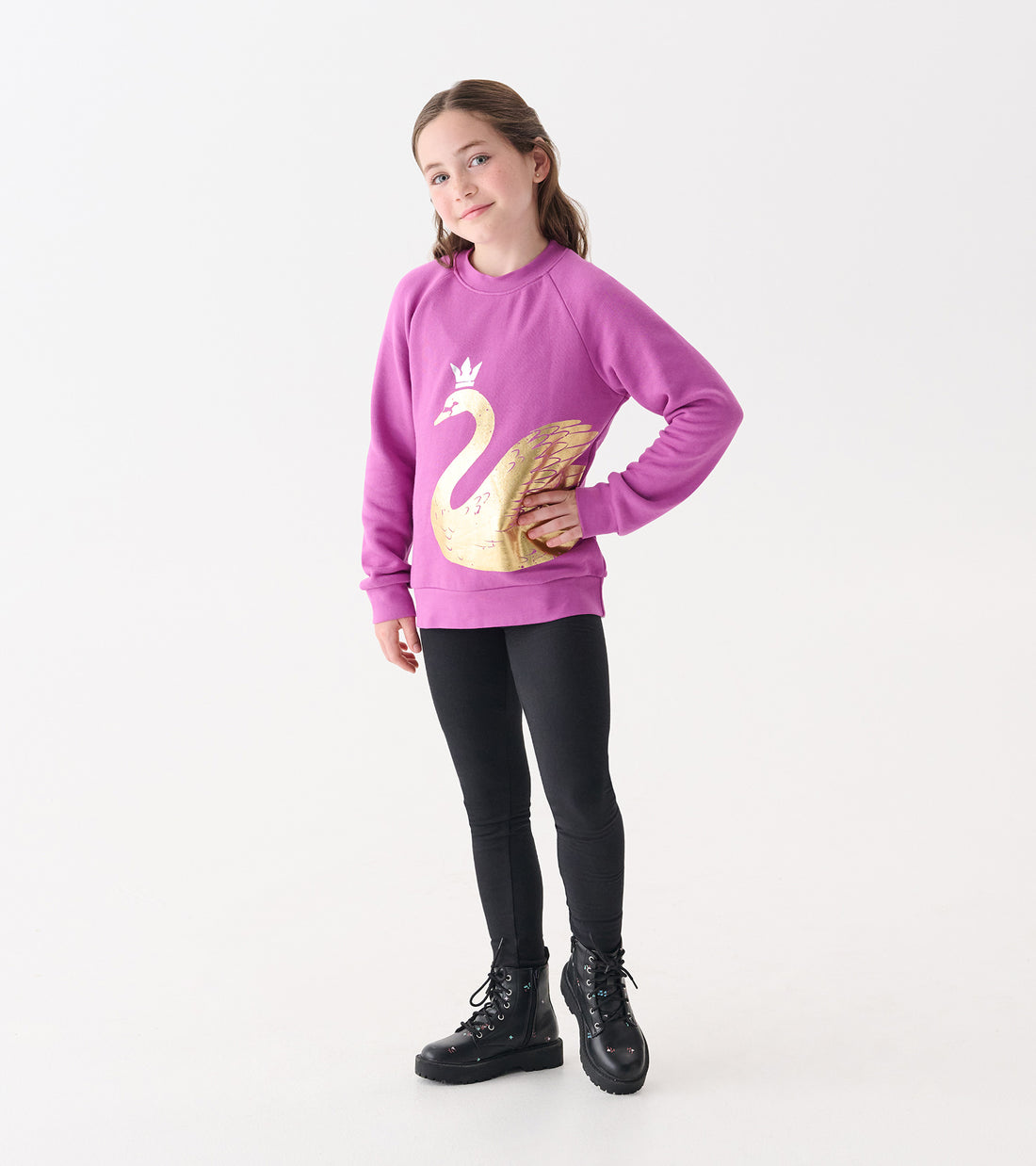 Girls Black Cozy Leggings
