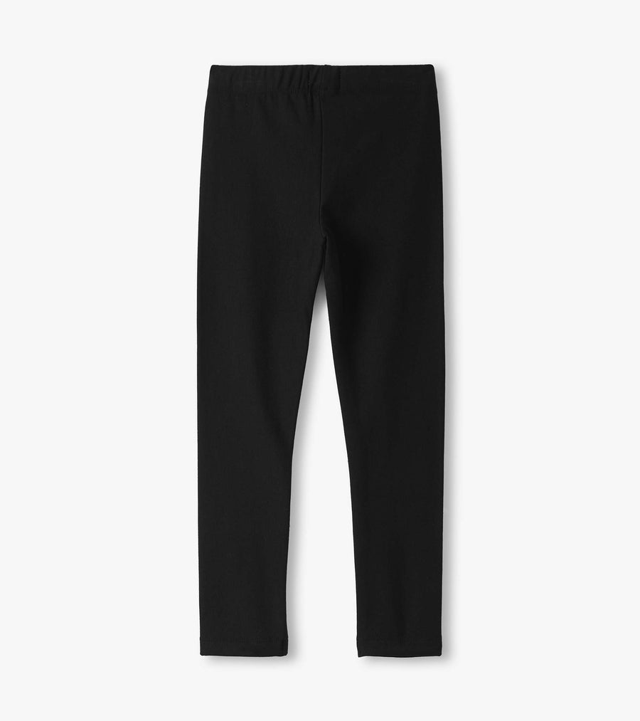 Girls Black Cozy Leggings
