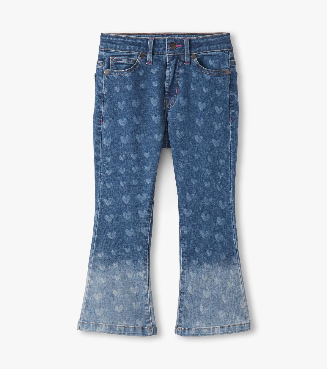 Girls Hearts Flared Ombre Jeans