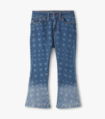 Girls Hearts Flared Ombre Jeans