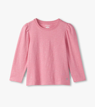 Girls Sparkle Puff Sleeve Tee