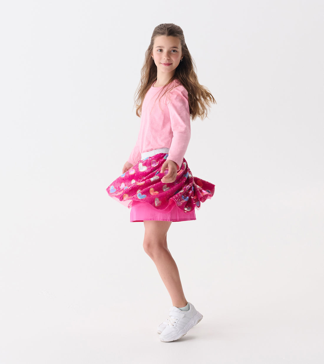 Girls Sparkle Puff Sleeve Tee
