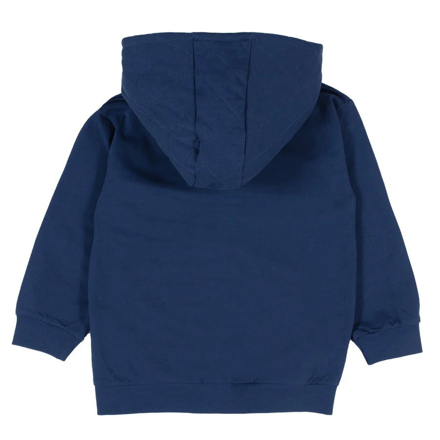 Boys’ French Cotton Zip-Up Hoodie – Navy