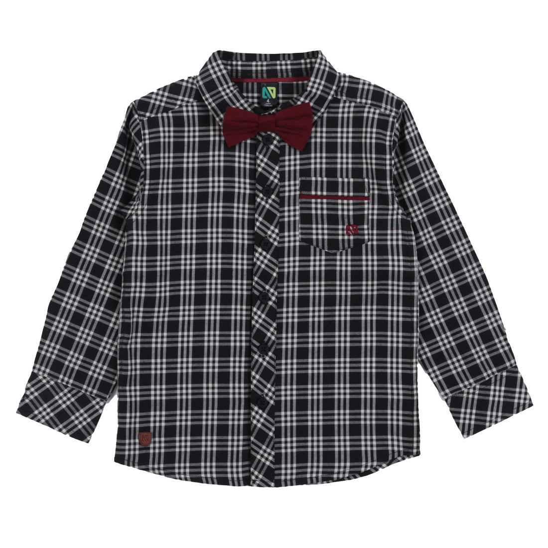 Baby Boy's Holiday Dress Shirt with Bow Tie