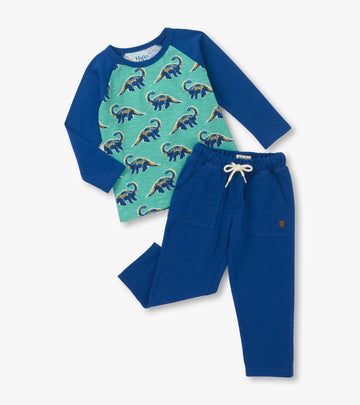 Boys Bronto Glow Raglan Tee and Pull on Pant Set
