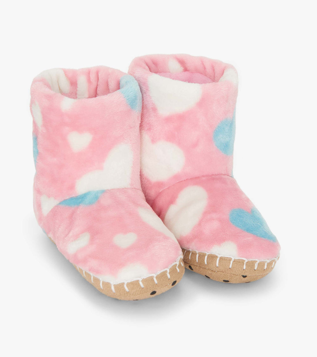 Big Hearts Fuzzy Fleece Slippers
