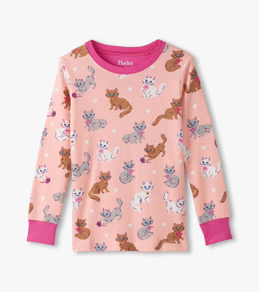 Girls Little Kitties Pajama Set