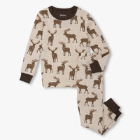 Pine Brush Stags Cotton Pajamas Set