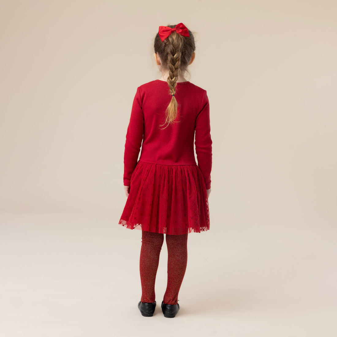 Nano Girls Red Tulle Holiday Dress