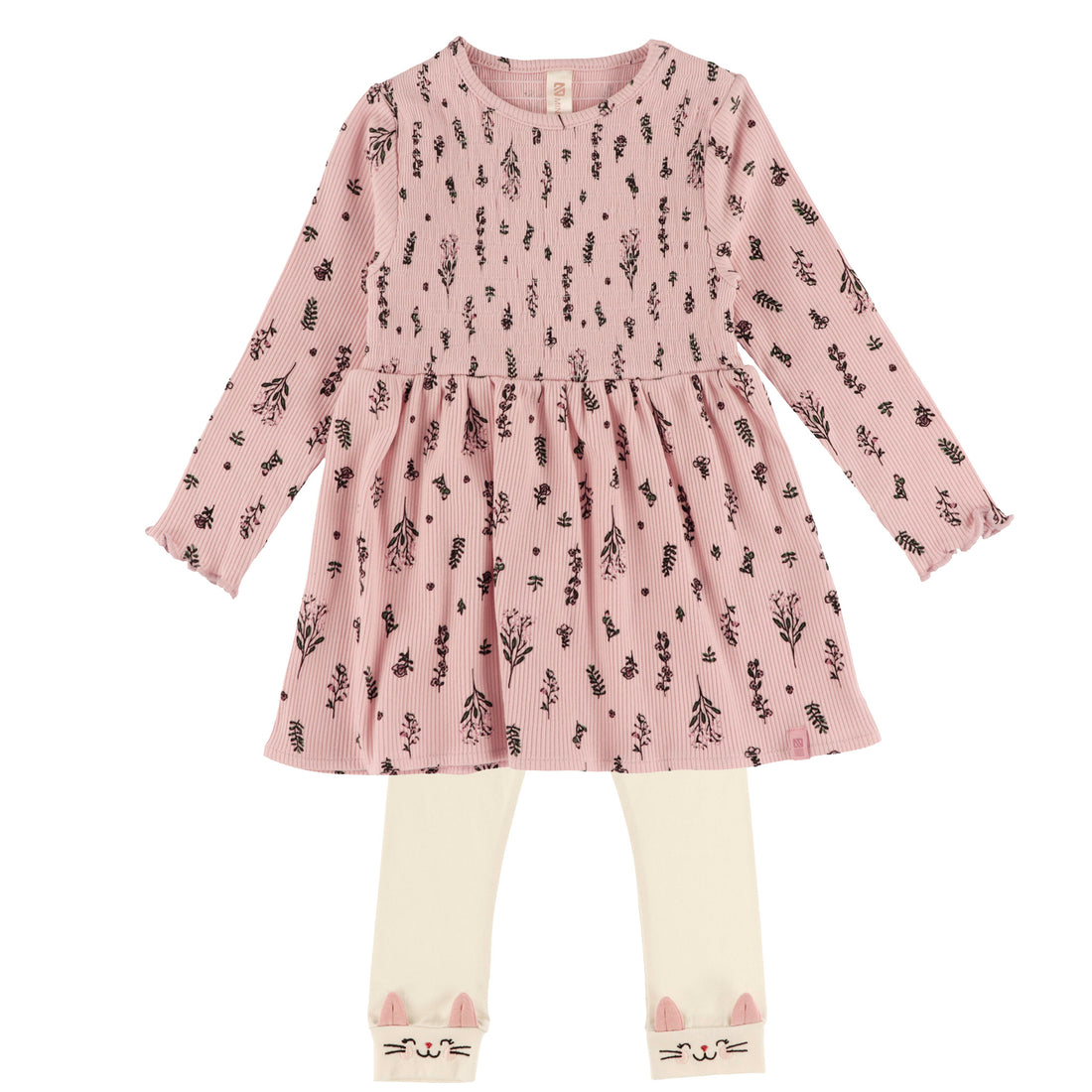 Two Piece Floral Dress & Pant Set