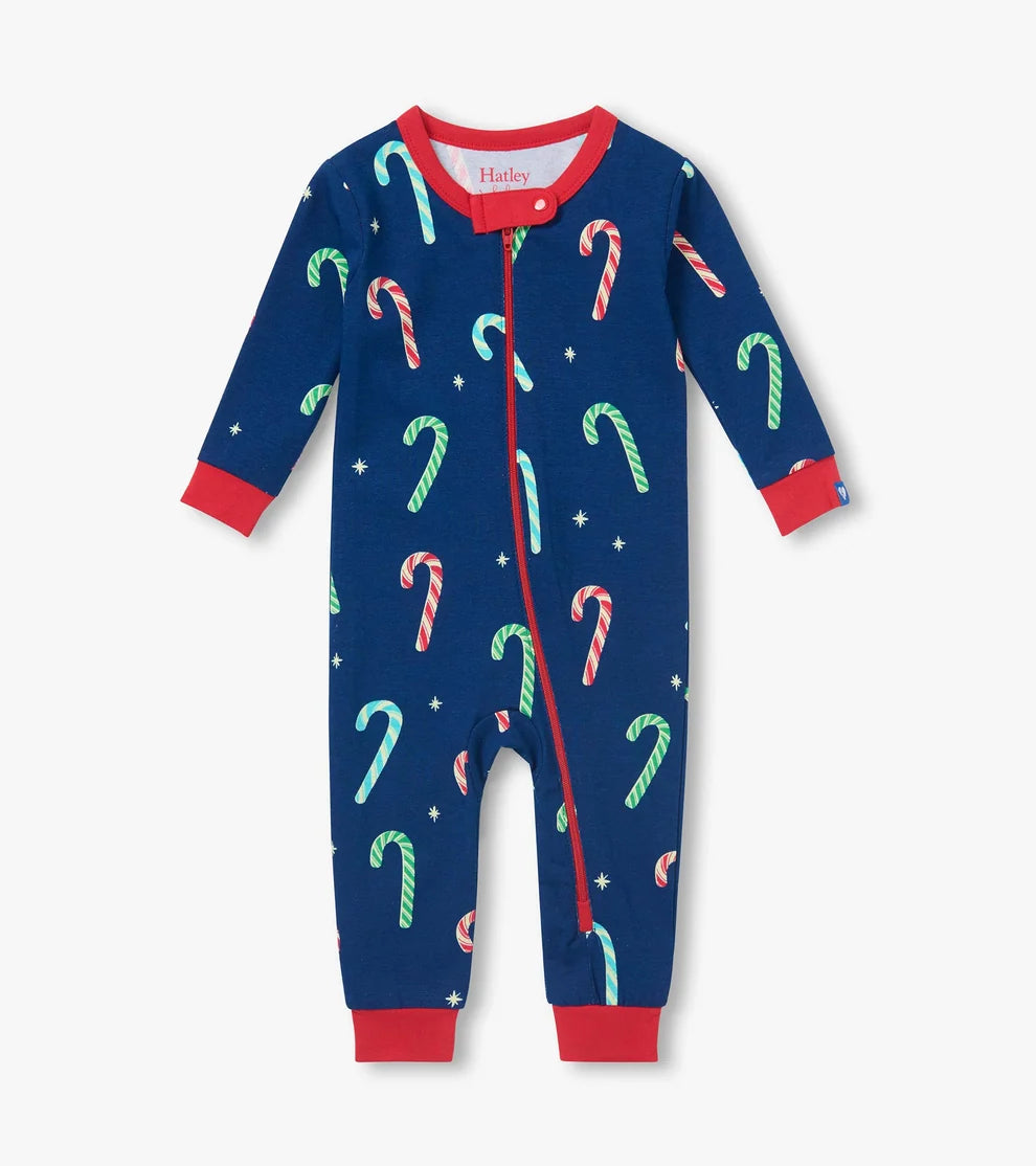 Baby Glow in the Dark Candy Cane Romper