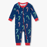 Baby Glow in the Dark Candy Cane Romper