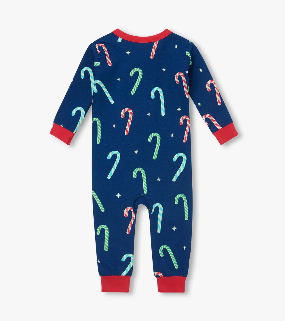 Baby Glow in the Dark Candy Cane Romper