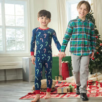 Kids Glow in the Dark Candy Cane Pajama Set