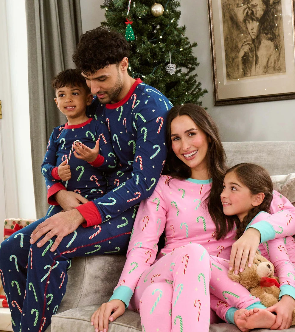 Kids Glow in the Dark Candy Cane Pajama Set