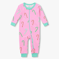 Baby Glow in the Dark Candy Cane Romper