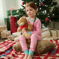 Kids Glow in the Dark Candy Cane Pajama Set