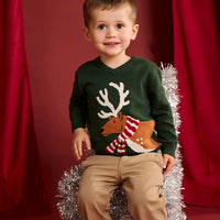 Reindeer V-Neck Sweater