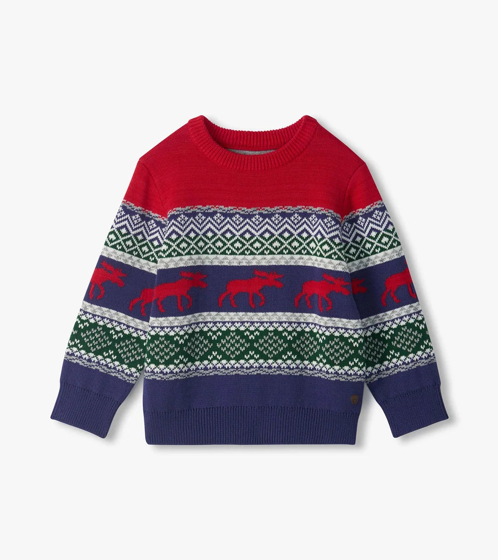 Boys' Holiday Fair Isle Crew Neck Sweater