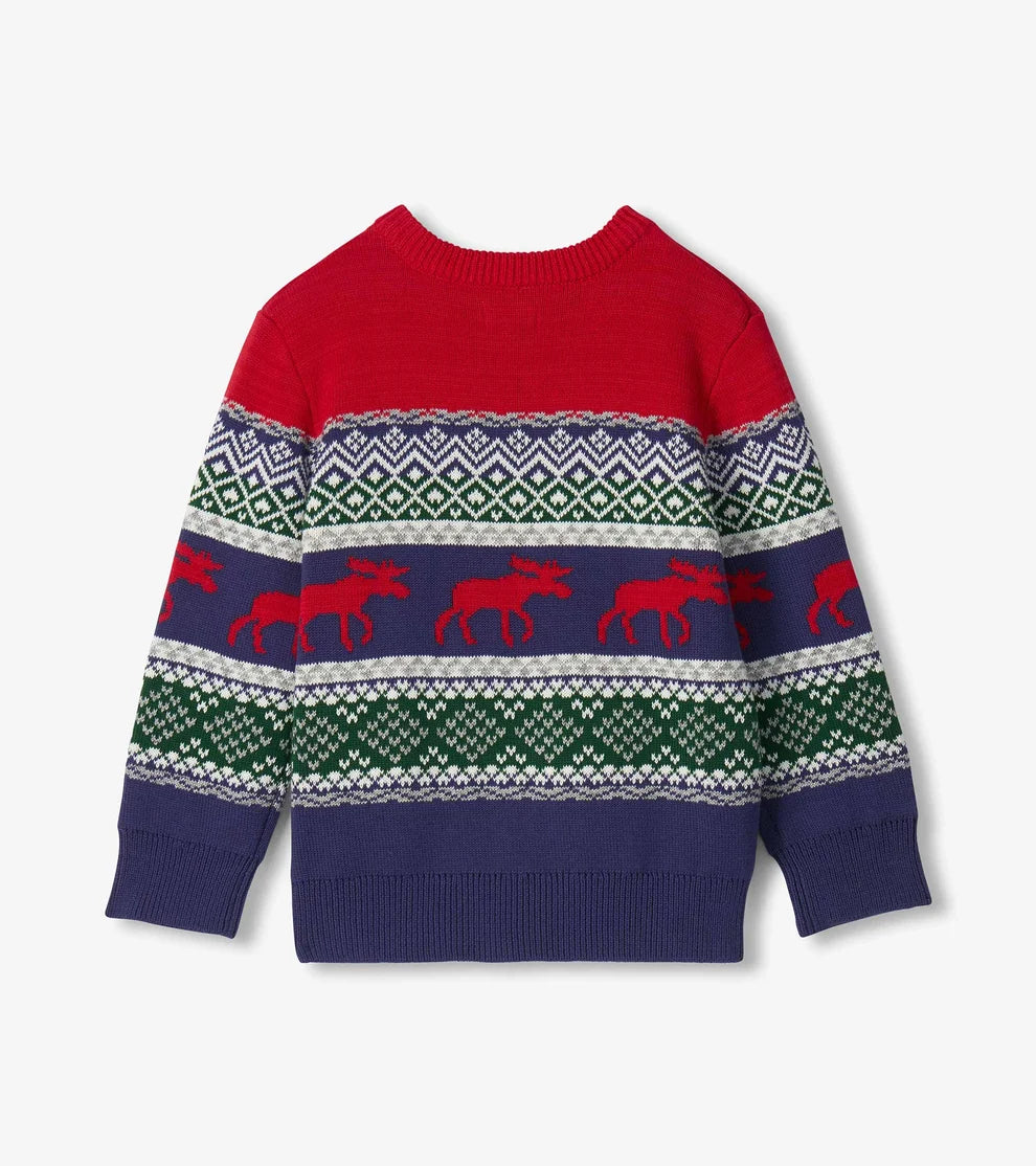 Boys' Holiday Fair Isle Crew Neck Sweater