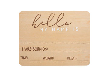 Wooden Birth Announcement “Baby Welcome Sign”