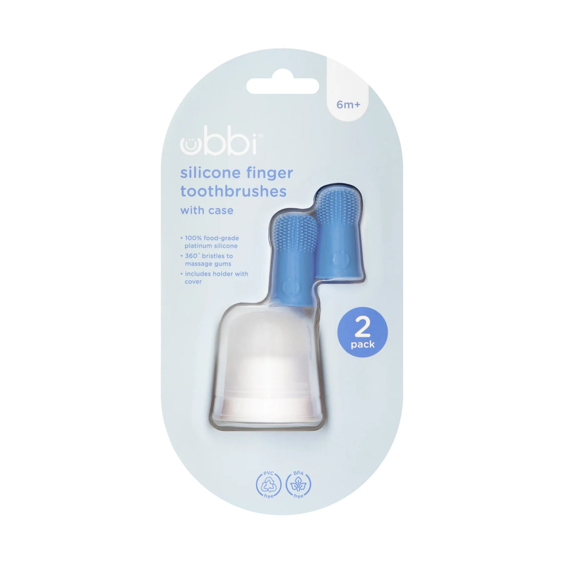 Finger Toothbrush & Case (2pk)