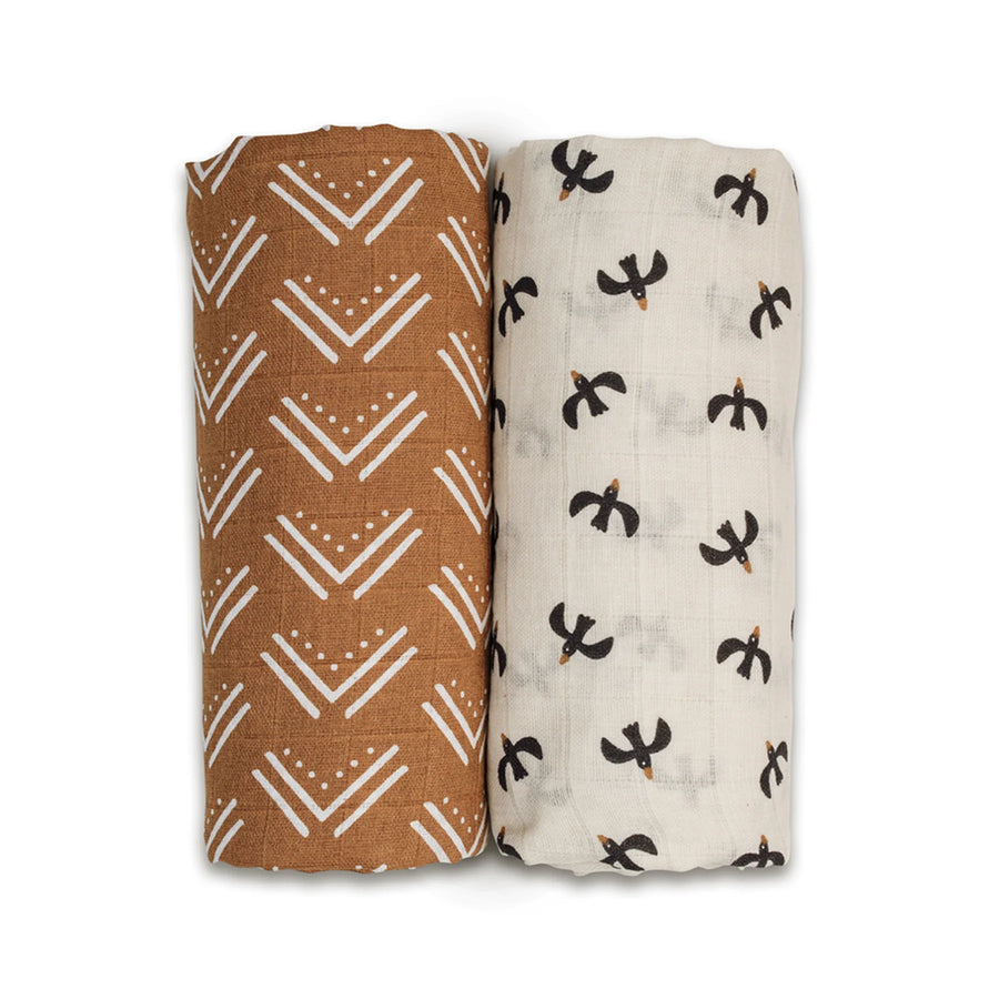 Cotton Muslin Swaddle Blankets - 2 pack