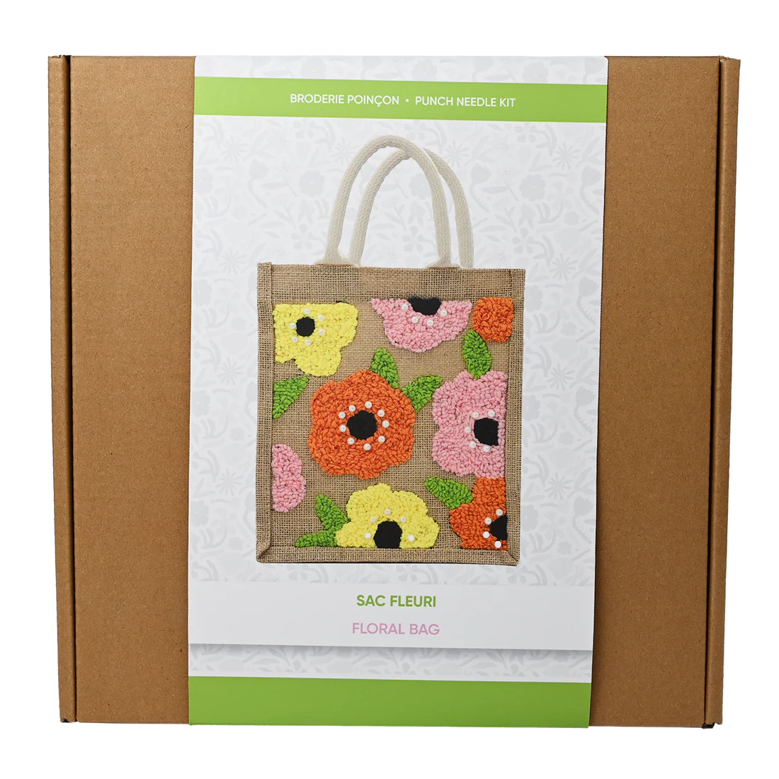 Floral Punch Needle Bag