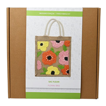 Floral Punch Needle Bag